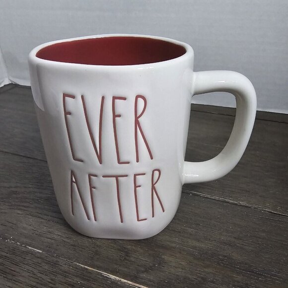 NWT Rae Dunn Artisan Ever After Valentine's Day Coffee Mug 2021 Magenta - Picture 1 of 8